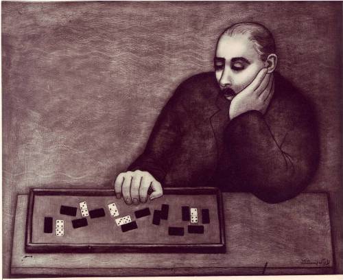 The domino player