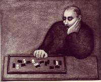 The domino player