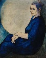 a woman dressed in blue